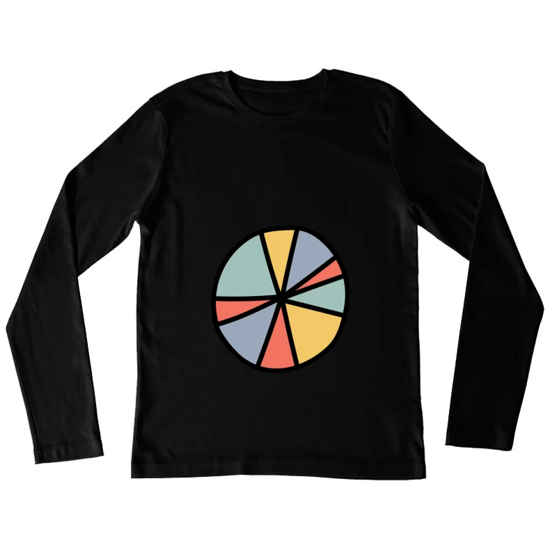 Diagramme de pente coloré Femme Manches Longues T-Shirt