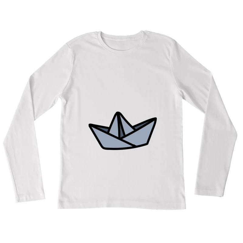 Bateau en papier plié Femme Manches Longues T-Shirt