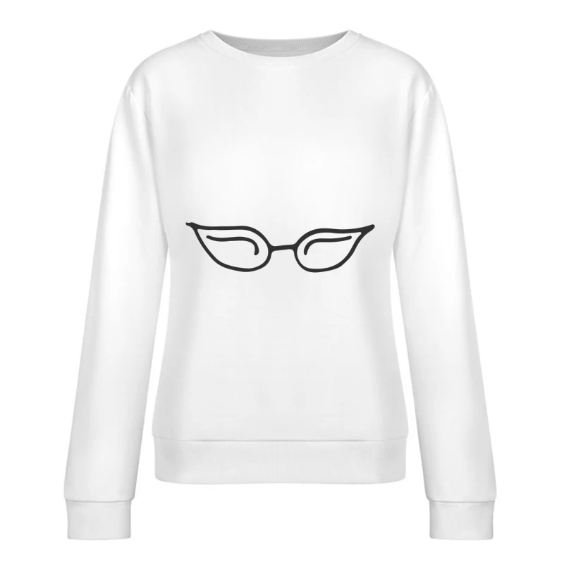 Lunettes de style œil de chat minimalistes Femme Sweat-shirt à enfiler