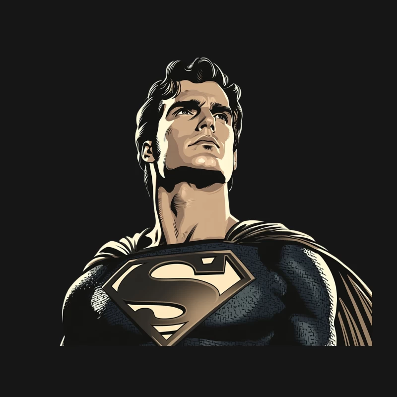 Iconic Superman Portrait: Heroic Superhero in Classic Pose Mouse Pad