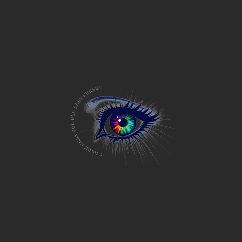 Mesmerizing Rainbow Eye Digital Art Baseball Cap