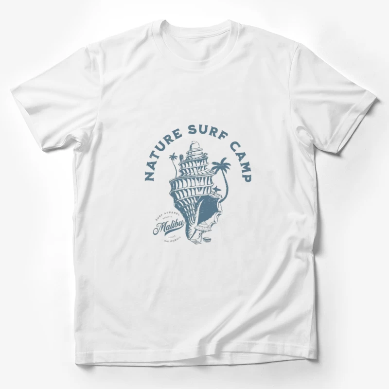 Natur Surf Camp Muschel Design Herren T-Shirt