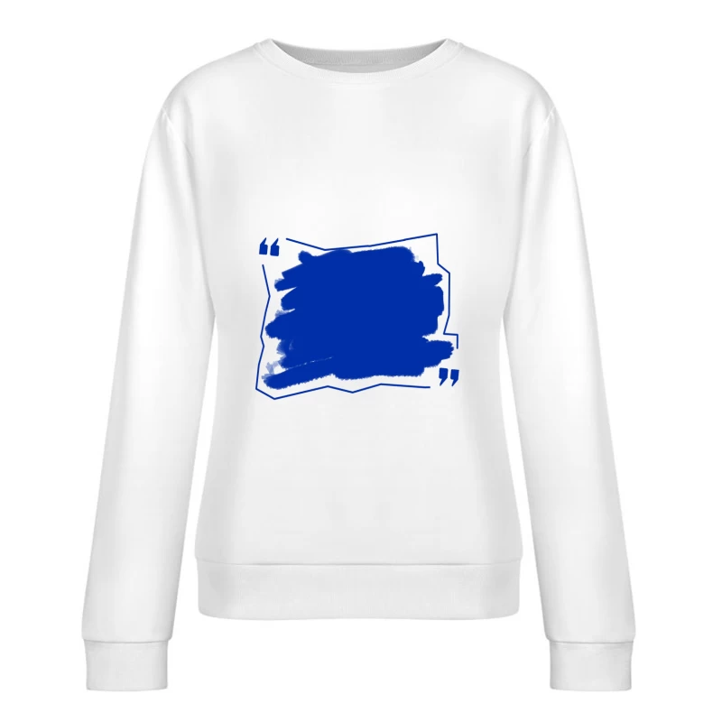 Blaue Tintenzeichnung Damen Pullover Sweatshirt