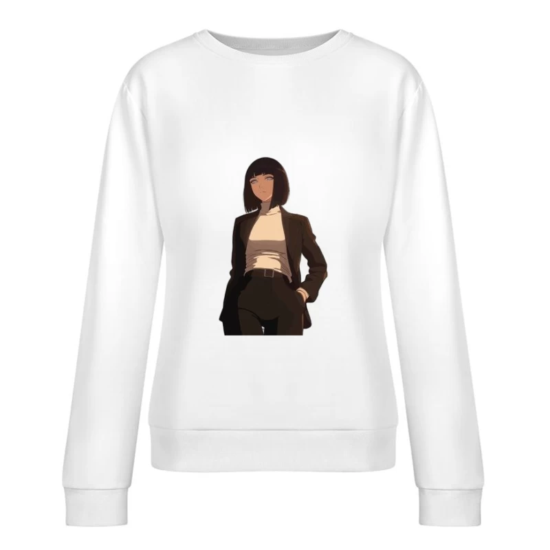 Anime-Figur im Anzug Damen Pullover Sweatshirt
