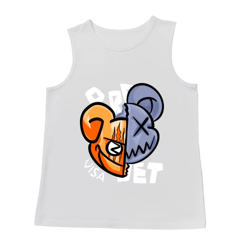 Kreatives Bären-Masken-Design Herren Tanktops