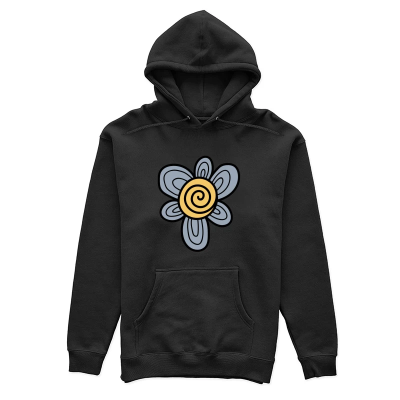 Fleur abstraite avec centre en spirale Femme Sweat à capuche