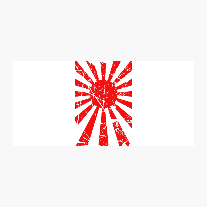 Japanese Rising Sun Flag V-Neck Coffee Mug