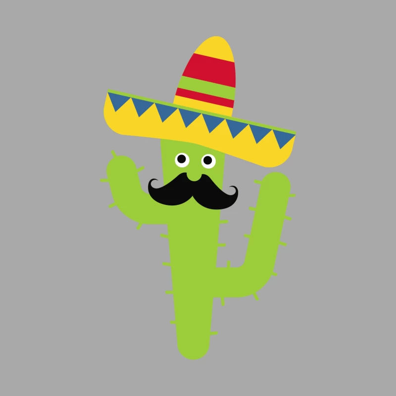 Cactus avec sombrero coloré Homme Sweat à capuche