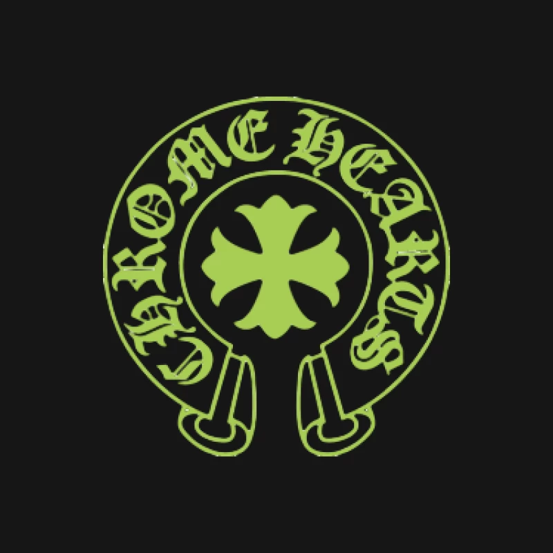 Chrome Hearts Logo in Grüneintönung Damen Langarm T-Shirt