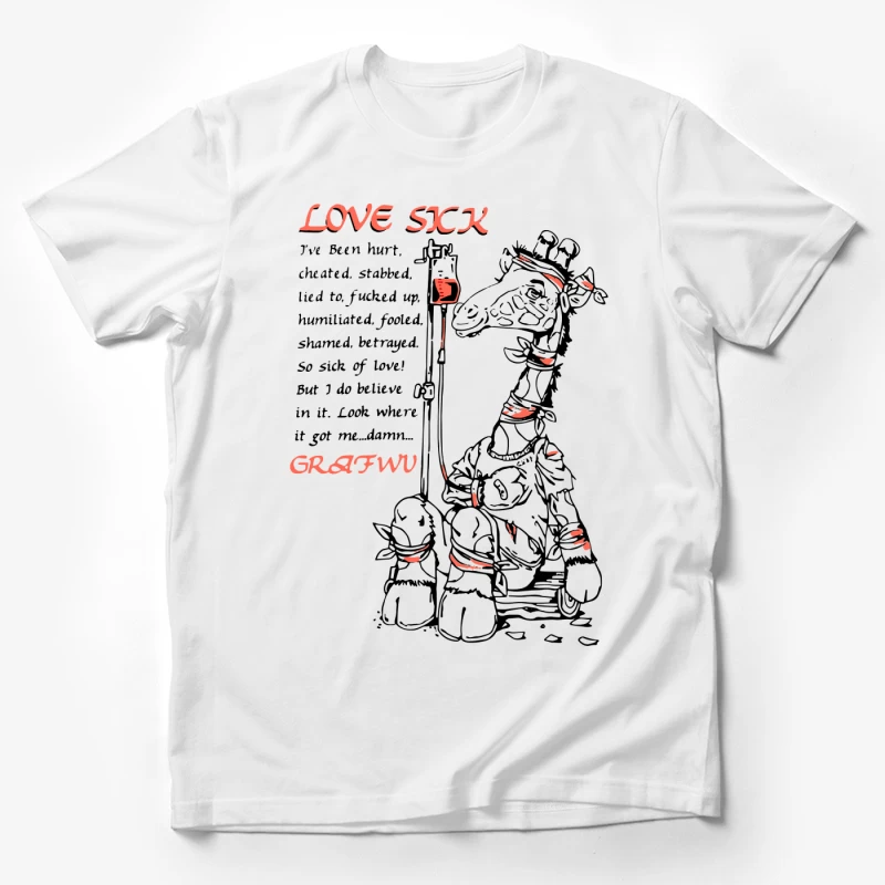 Kunst von einem traurigen Streichholzmann Herren T-Shirt