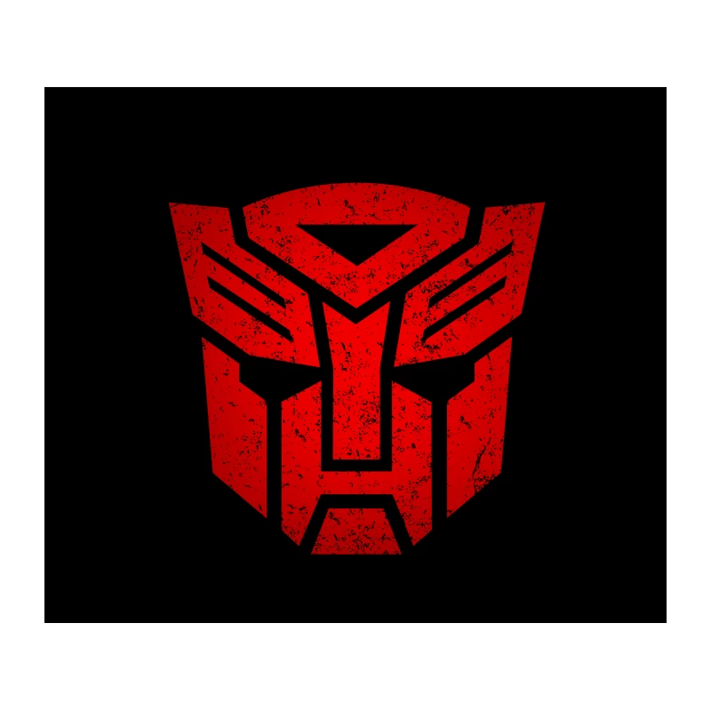 Retro Red Autobot Logo from Transformers Sci-Fi Franchise Tapestry