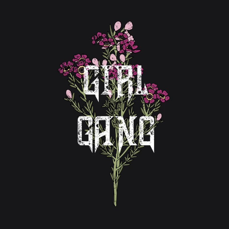 Illustration florale Girl Gang Femme Sweat à capuche