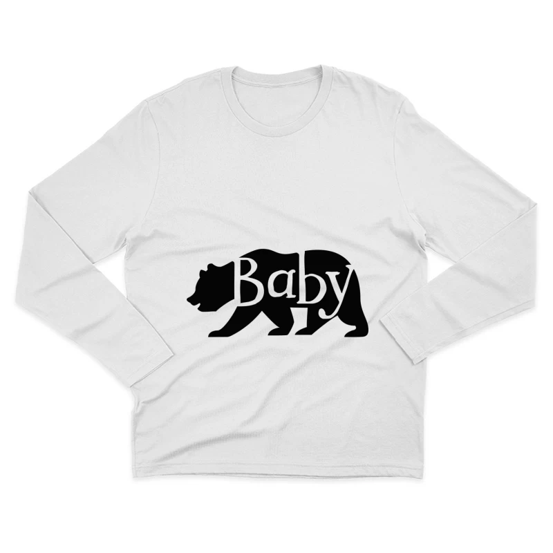 Silhouette d'ours avec texte Homme Manches Longues T-Shirt