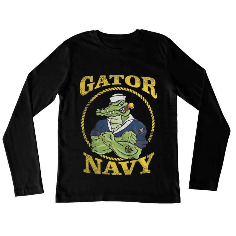 Gators Navy 2 Female Long Sleeve T-Shirt