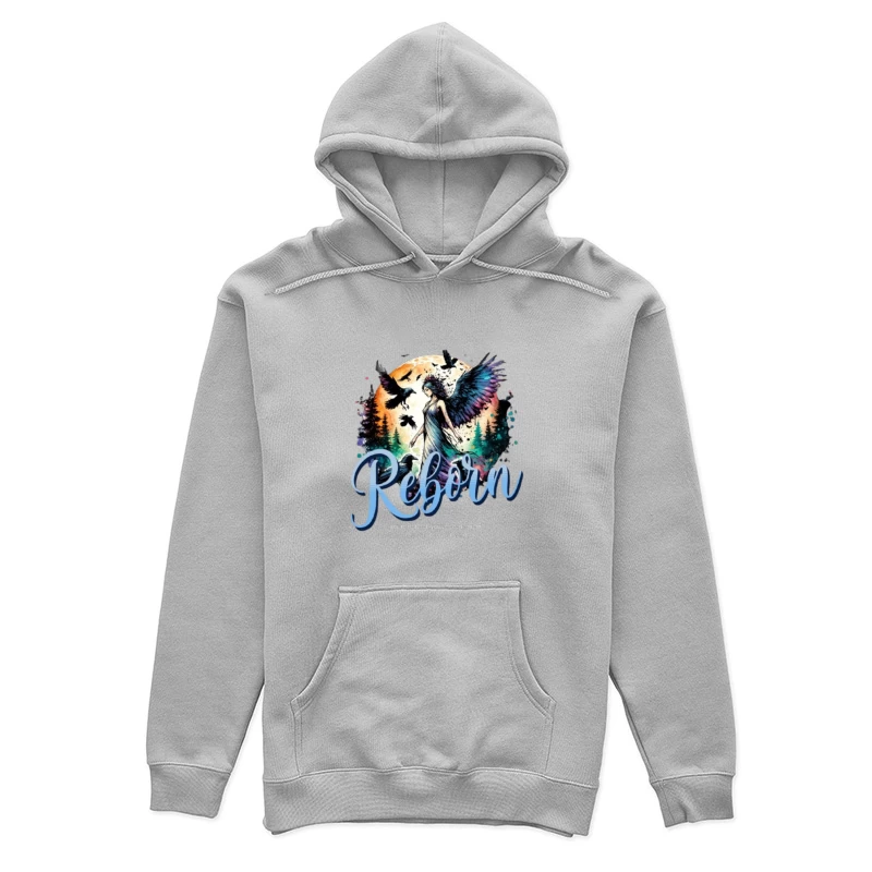 Ethereal Angel Reborn in Mystical Forest Sunset Female Pullover Hoodie