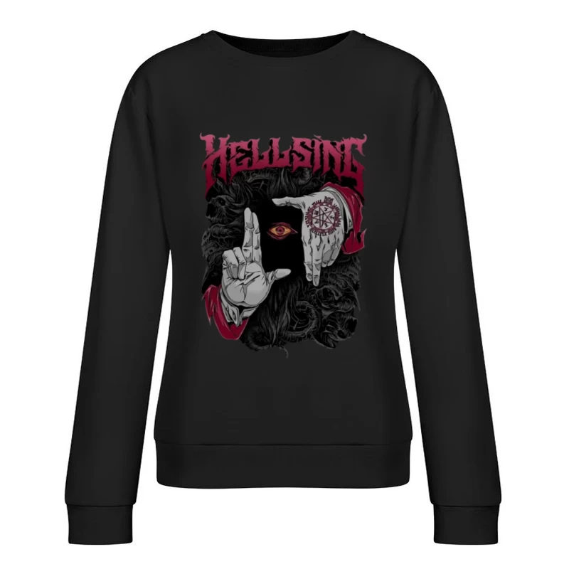 Höllische Gesten und Symbolik Damen Pullover Sweatshirt
