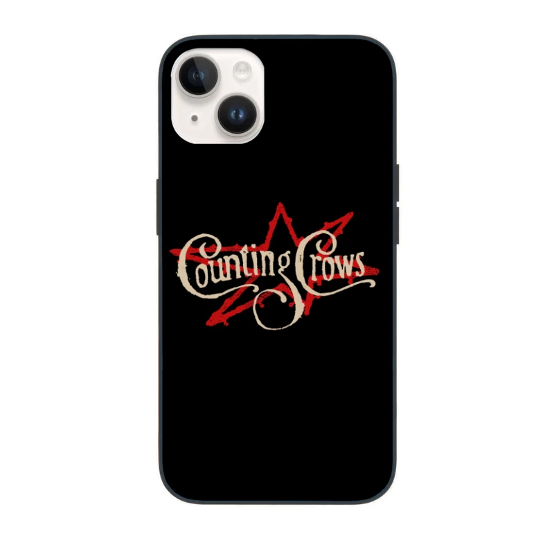 Counting Crows Blue Script Star iPhone Case