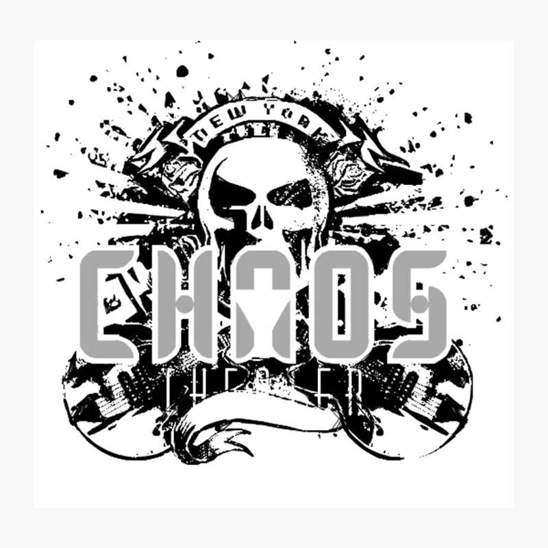 Chaos Theater Throw Pillow