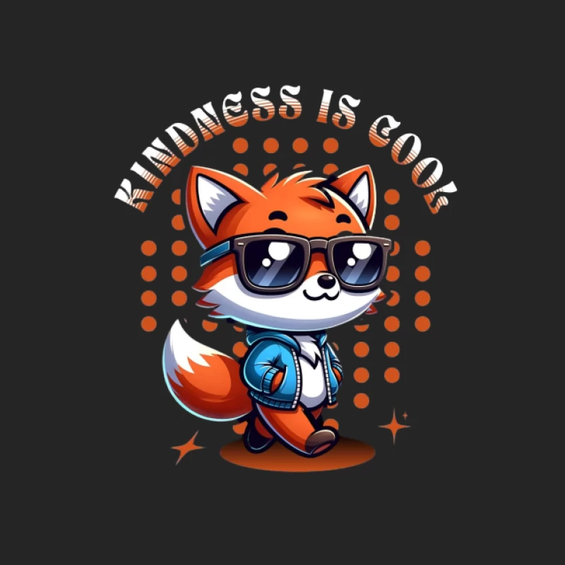 Renard Cool avec Lunettes de Soleil et Veste Femme Sweat-shirt à enfiler