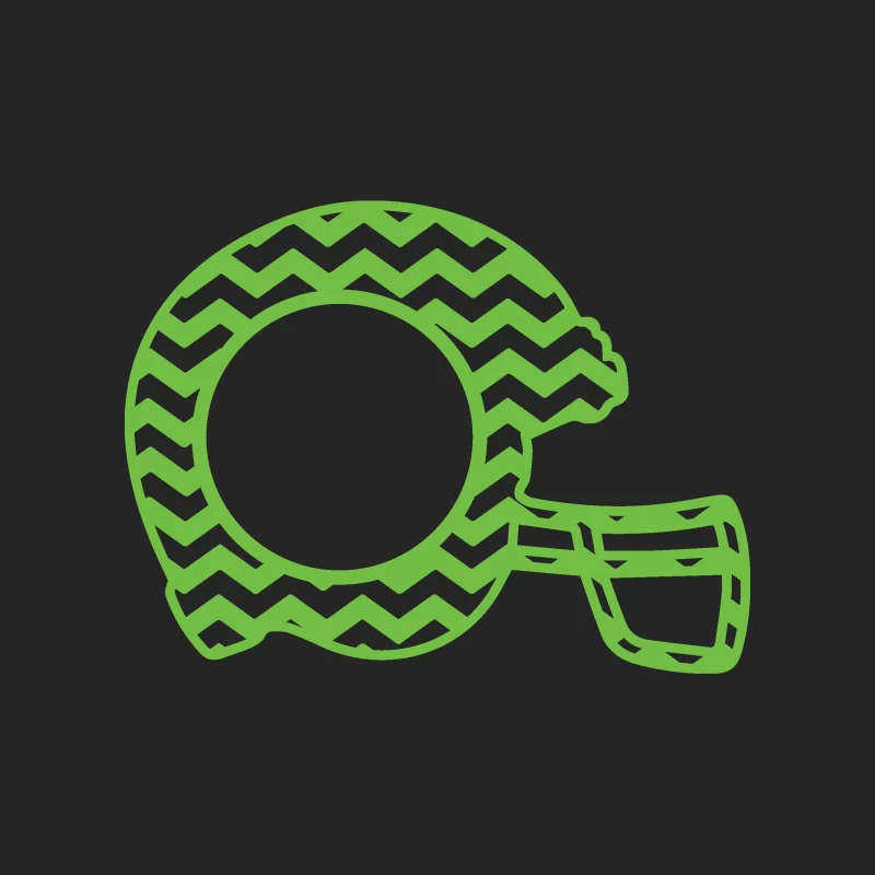 Casque de football vert en zigzag Homme Sweat-shirt à enfiler