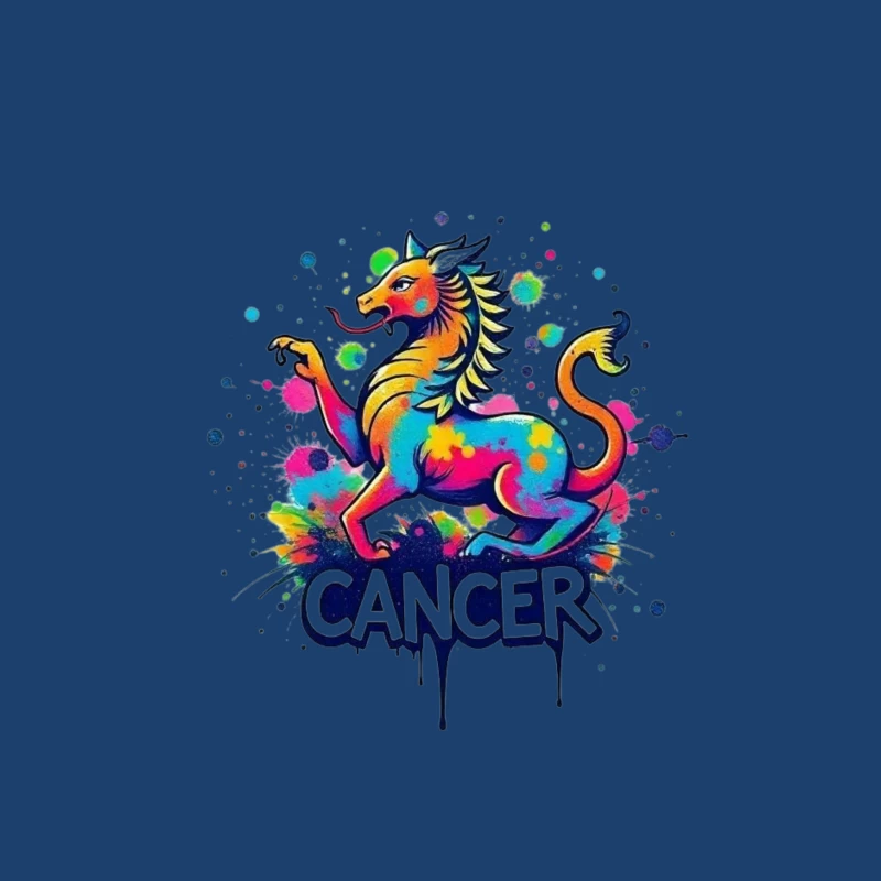 Astrological Cancer Zodiac Illustration Male Pullover Hoodie