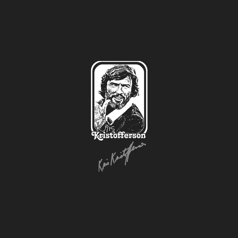 Sketched Portrait of Kris Kristofferson with Signature Bucket Hat