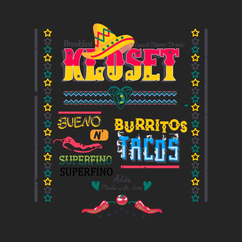 Mexikanisches Design mit Sombrero und Chilis Herren Pullover Sweatshirt
