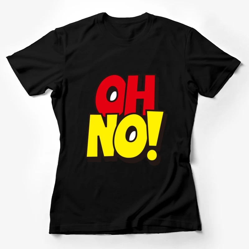 Bunter Cartoon-Schriftzug Überraschung Damen T-Shirt
