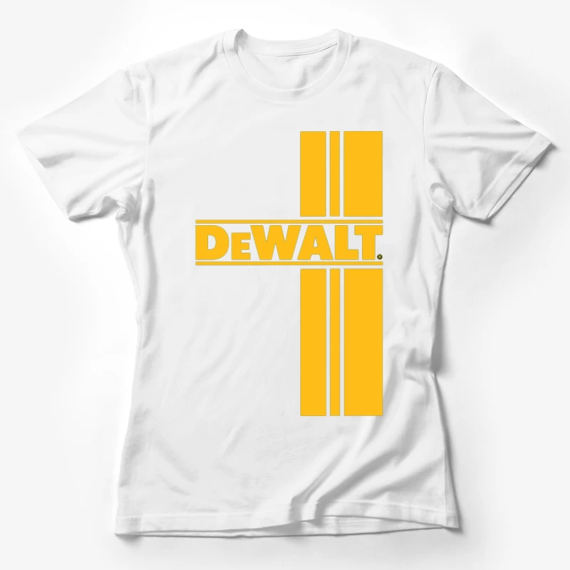 DeWalt Power Tools Brand Logo in Yellow Female T-Shirt