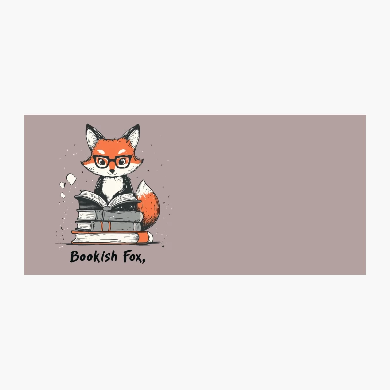 Bookish Fox: Cute Cartoon Illustration of a Reading Fox with Glasses Coffee Mug