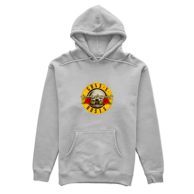 Guns N' Roses Classic Rock Band Logo with Pistols and Roses Female Pullover Hoodie