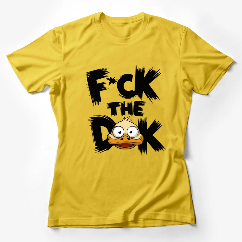 Angry Cartoon Duck Female T-Shirt