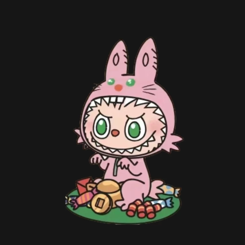 Kleines Monster im Hasenkostüm mit Süßigkeiten Herren Langarm T-Shirt