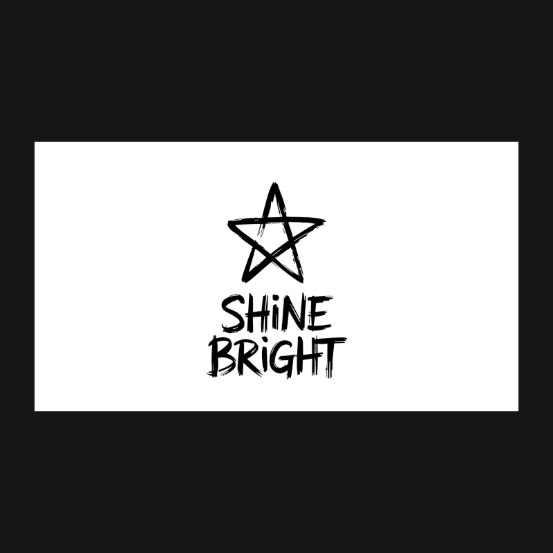 Motivational Star: Shine Bright Typography Desk Mat