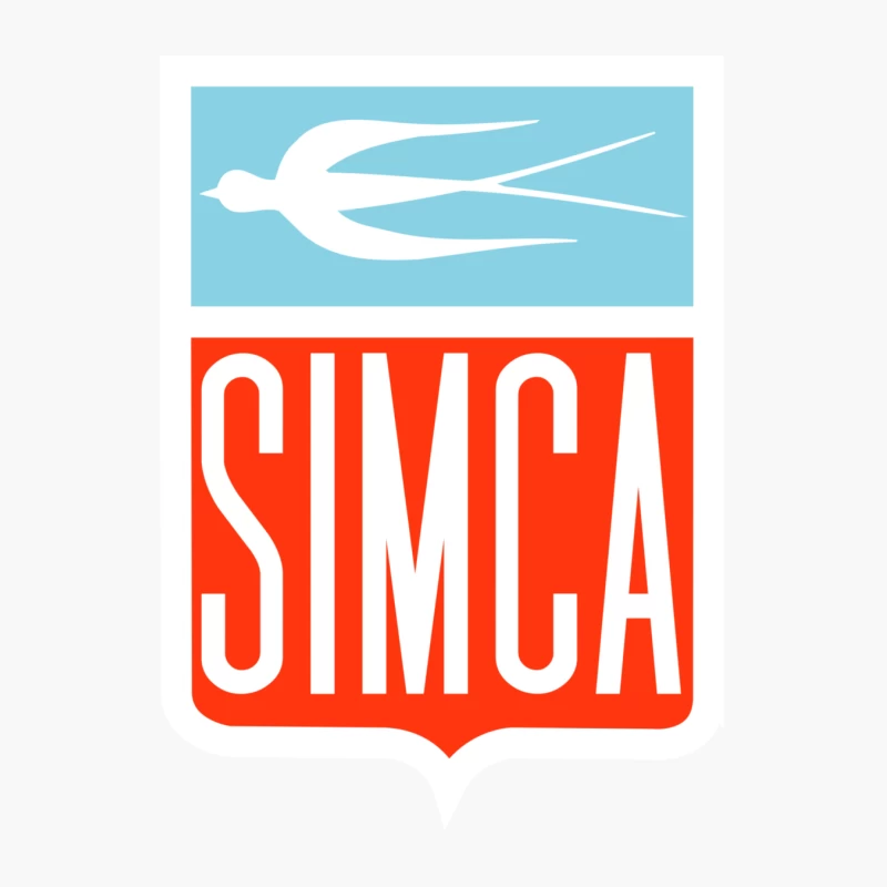 Vintage Simca old bird emblem 2 Cotton Tote Bag
