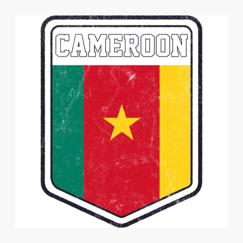 Cameroon  Vintage Look Flag Design Pin
