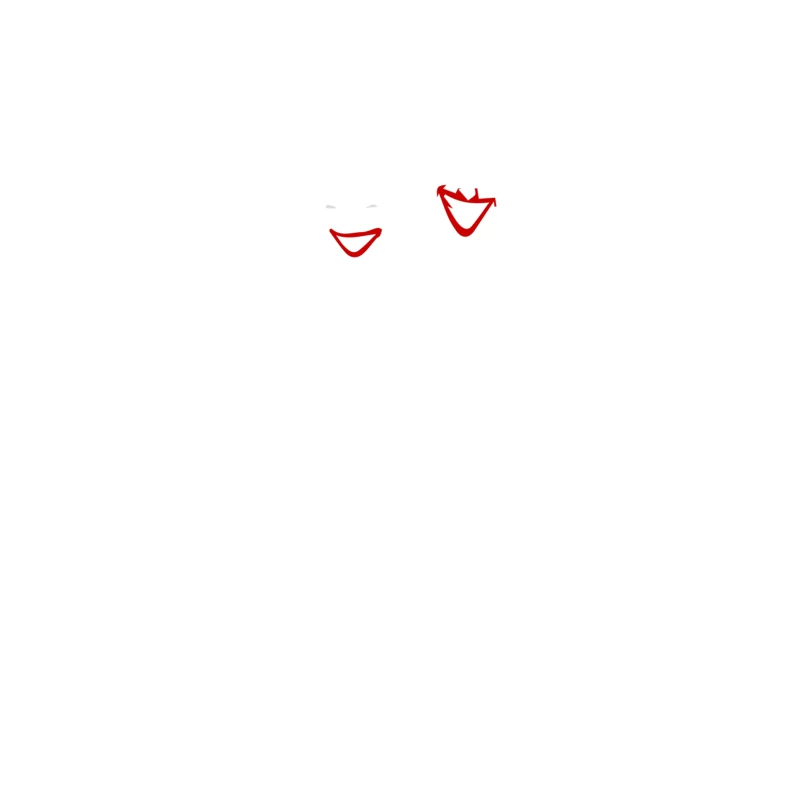 Minimalist Red Smile Abstract Tapestry
