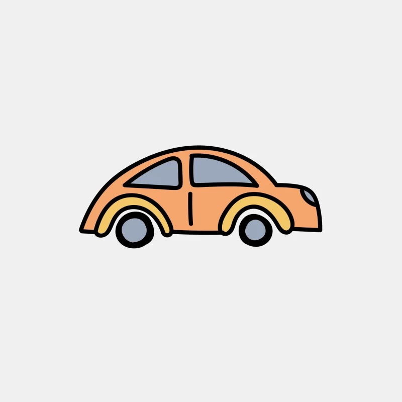 Dessiné à la main voiture orange Homme Débardeur