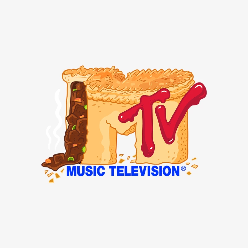 MTV-Logo als Fleischpastete Herren Pullover Sweatshirt