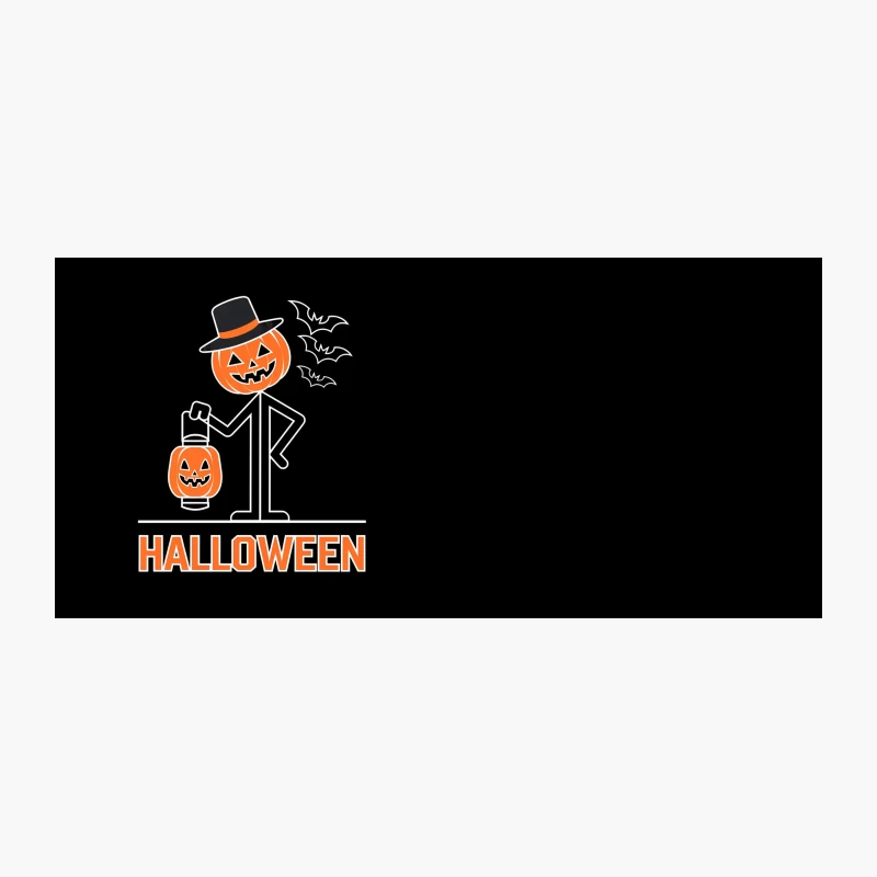Minimalist Halloween Design with Jack-o'-Lanterns and Top Hat Coffee Mug