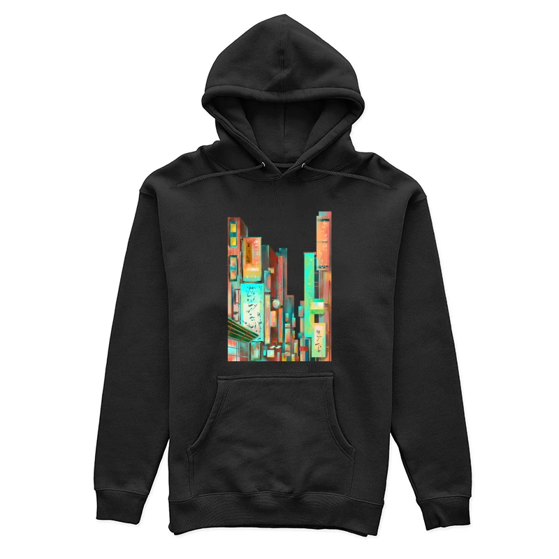 Städtische Szenen mit Neonlichtern Damen Pullover Hoodie