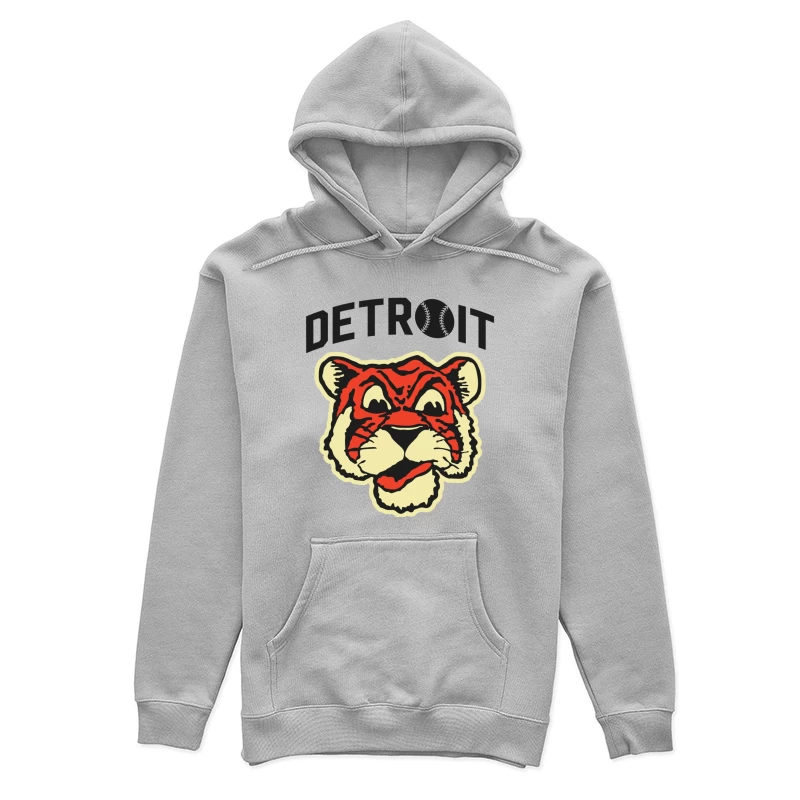 Vintage Detroit Tigers Baseball Team Logo Design Female Pullover Hoodie