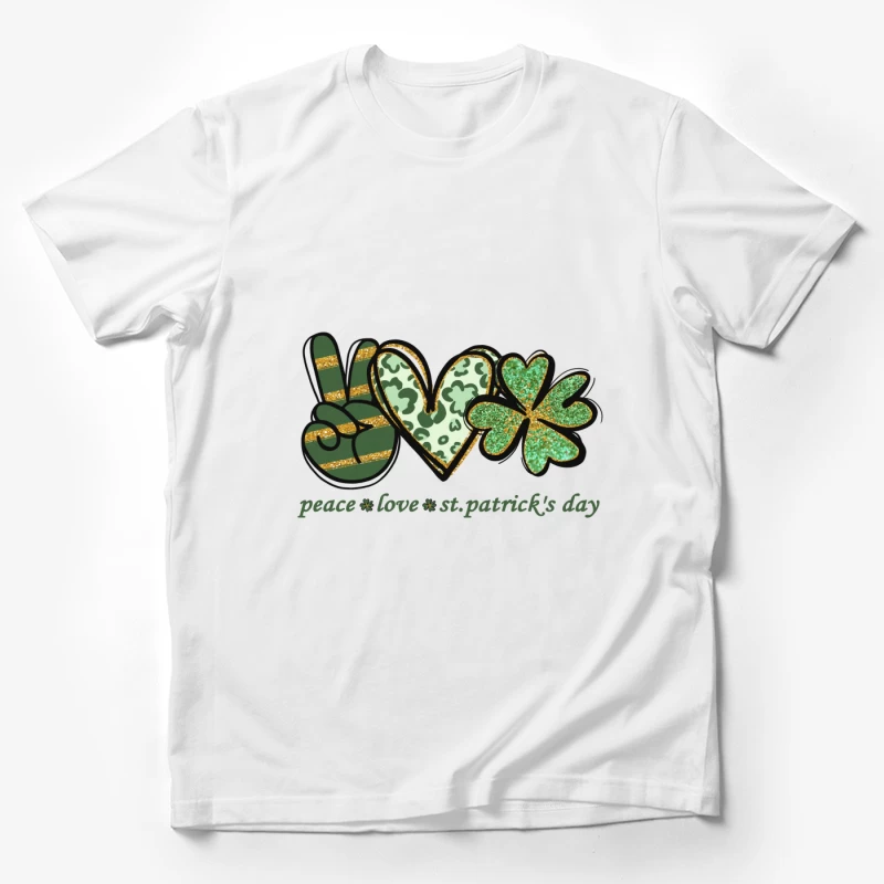 Frieden, Liebe und St. Patrick's Day Herren T-Shirt