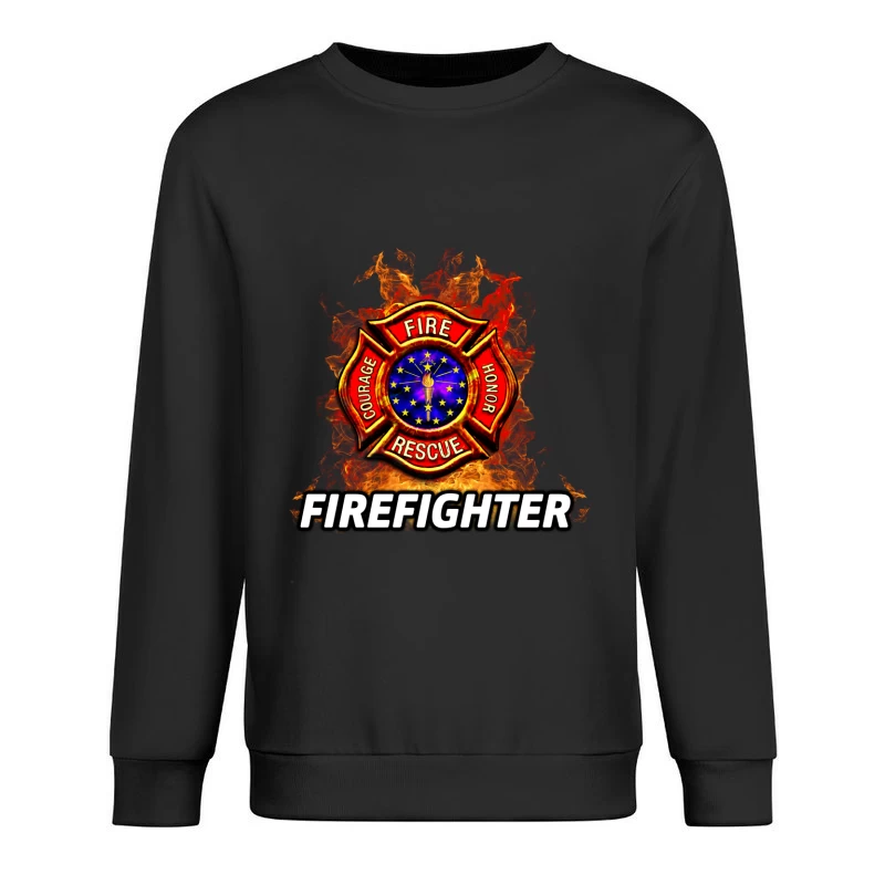 Emblème de pompier en flammes Homme Sweat-shirt à enfiler