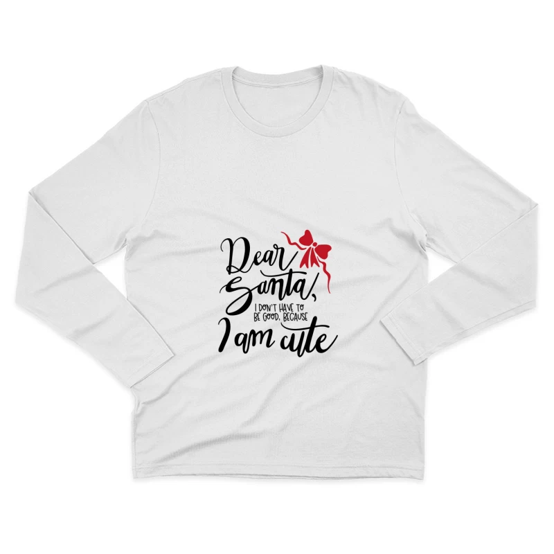 Chat au Ruban Rouge Homme Manches Longues T-Shirt