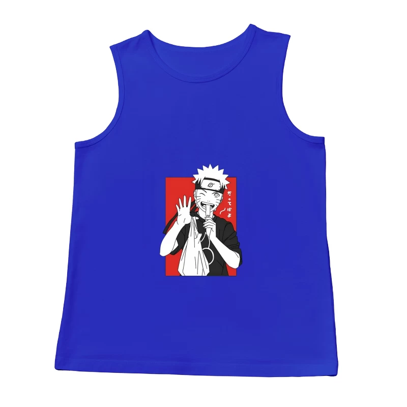 Anime-Charakter mit Einkaufstüte Herren Tanktops