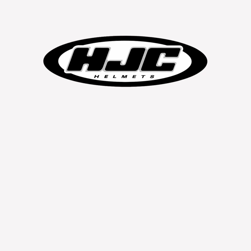 HJC Helmets Motorcycle Brand Logo in Black and White Male T-Shirt