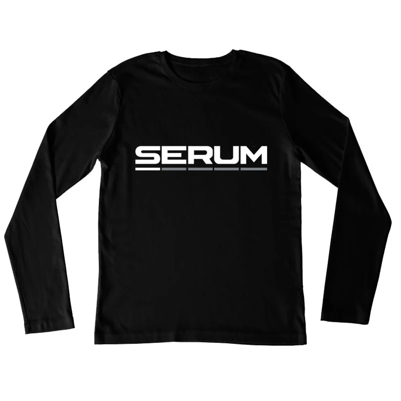 Minimalist Serum Audio Software Logo Design Female Long Sleeve T-Shirt