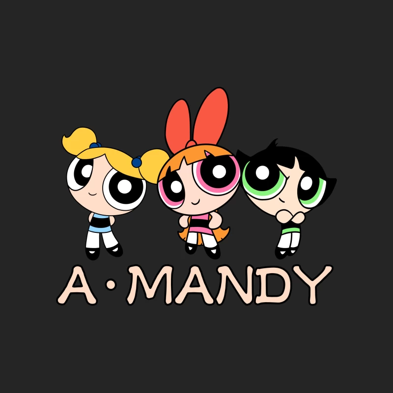 Powerpuff Mädchen Cartoon Damen Pullover Sweatshirt