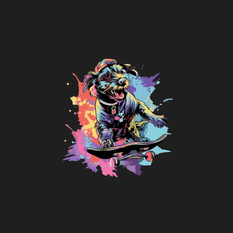 Chien branché en skateboard Homme Débardeur